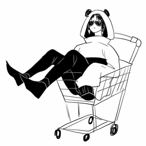 Сидят в повозке аниме