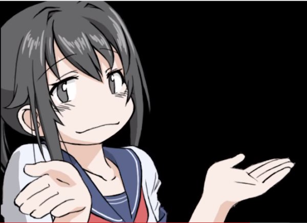 Аниме девушка разводит руками