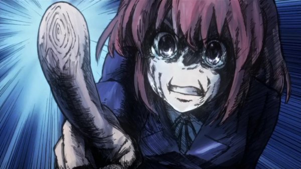 Суровое лицо аниме