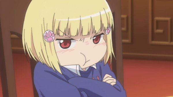 Аниме тянка дуется