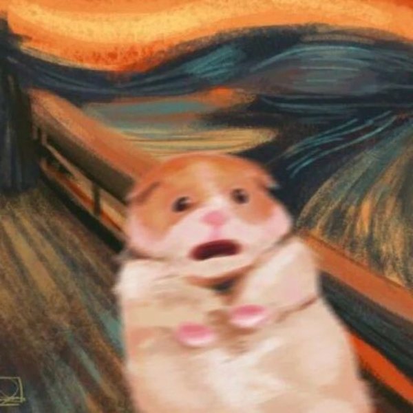 Хомяк пугается