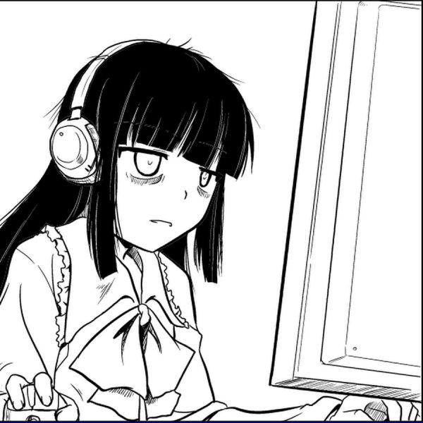 Уставшая аниме девочка