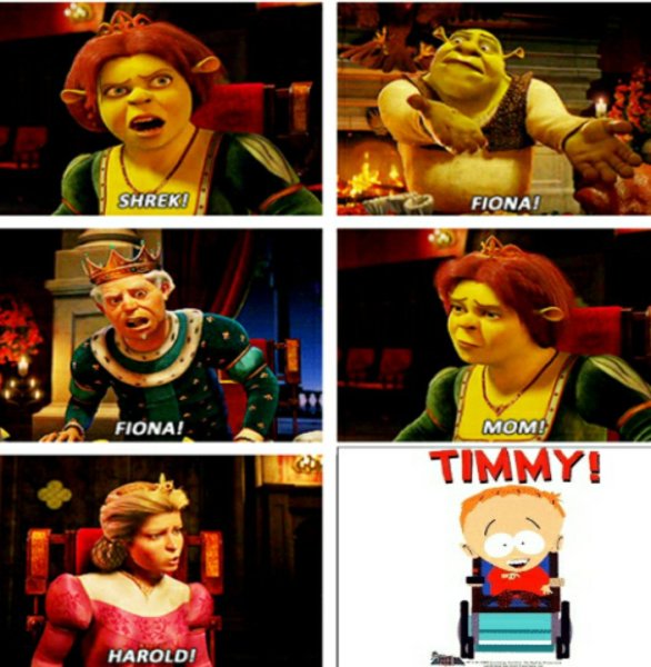 Шрек Фиона Гарольд осёл