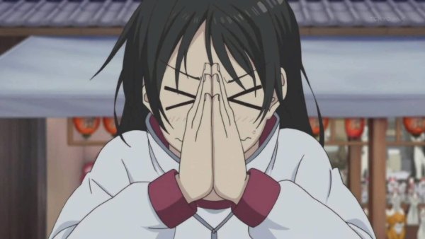 Аниме персонаж умоляет