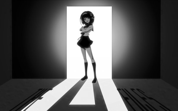 Аниме девушки чб