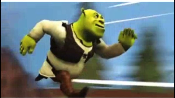 Шрек бежит Мем
