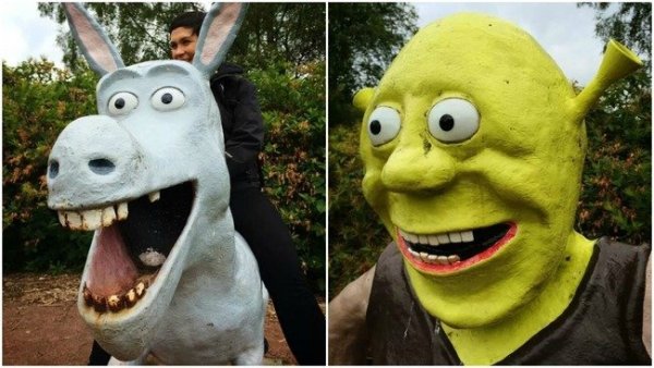 Шрек и осёл смешные