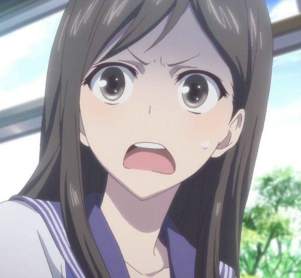 Испуганное лицо аниме