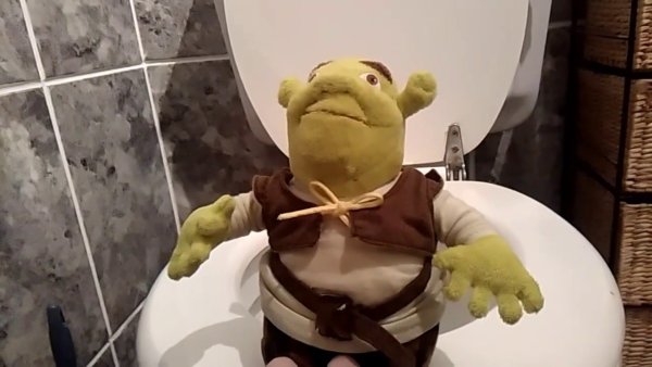 Шрек на унитазе