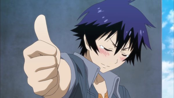 Аниме палец вверх