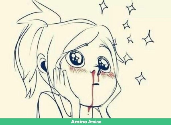 Аниме кровь из носа девушка