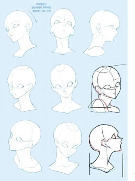 Позы для рисования голова