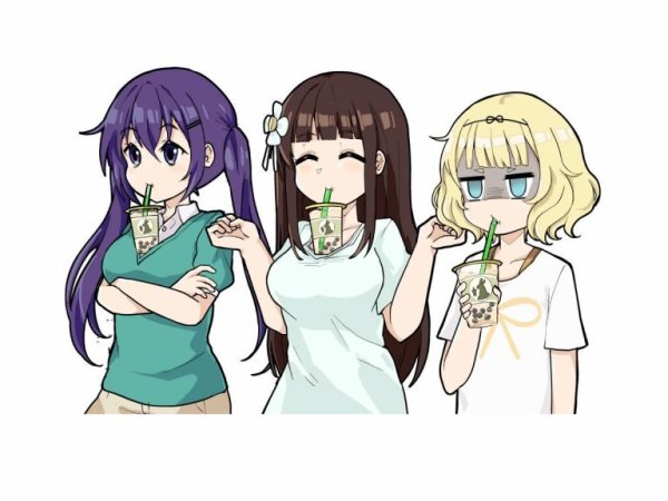 Hands-free Bubble Tea Challenge аниме