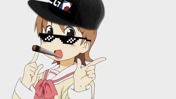 Курящая аниме тян