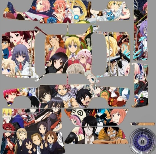 Коллаж аниме персонажей