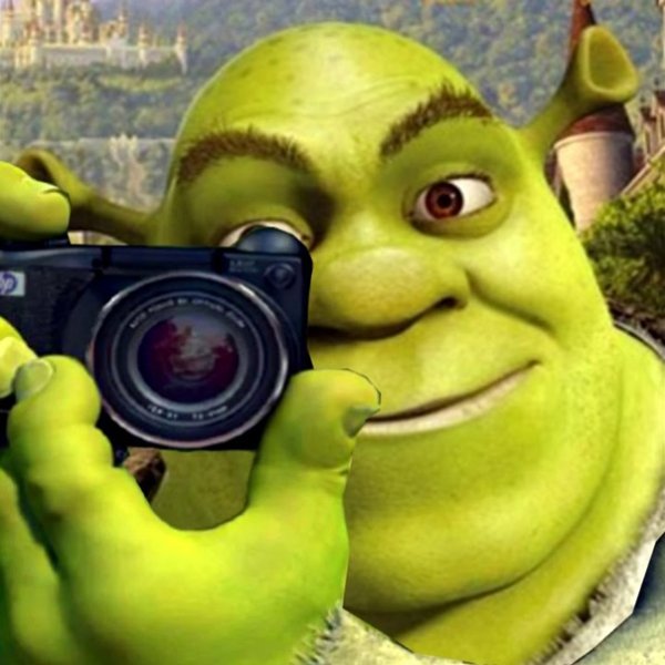 Шрек с фотоаппаратом Мем