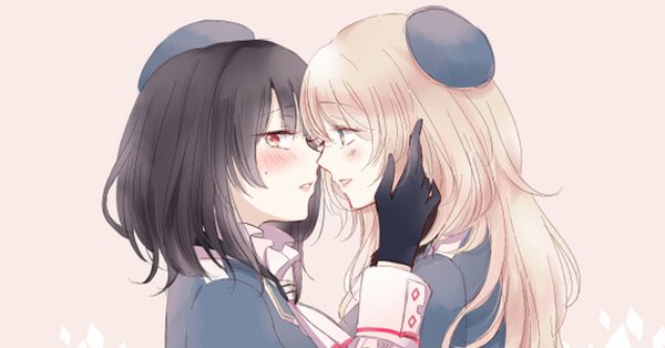 ЛП аниме блондинка и брюнетка