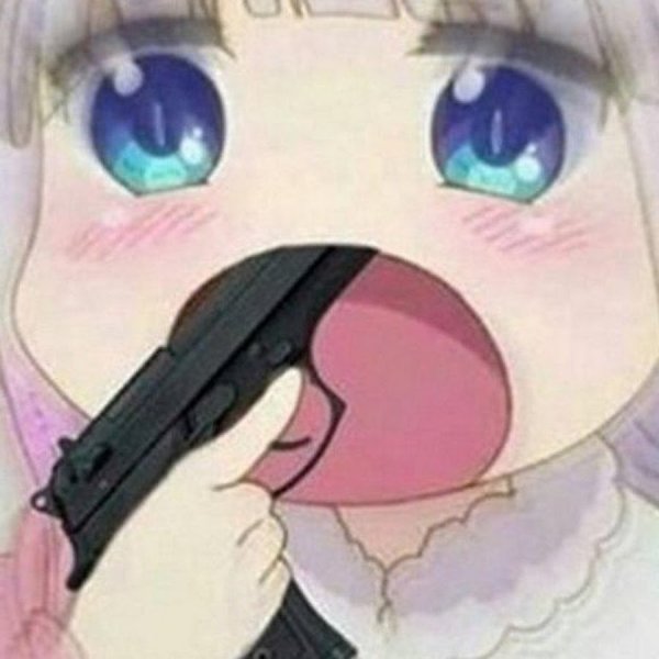Аниме девушка с пистолетом во рту