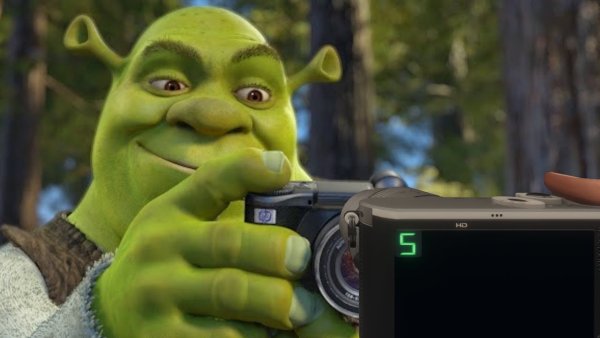 Шрек с фотоаппаратом