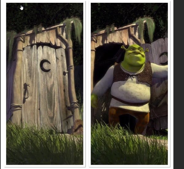 Шрек выходит из туалета