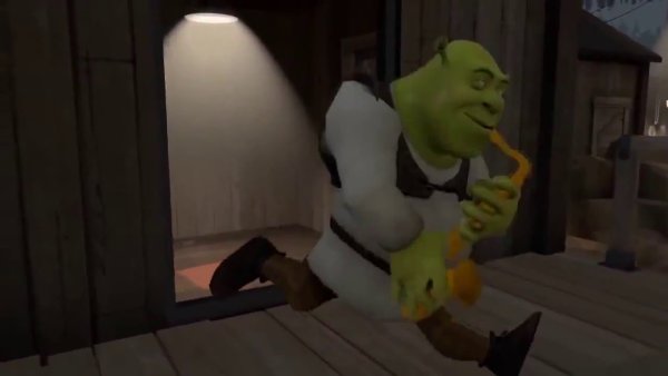 Шрек с саксофоном Мем