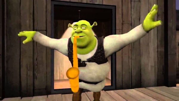 Шрек с саксофоном