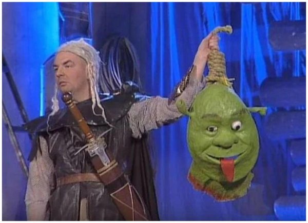 Шрек и Ведьмак Мем