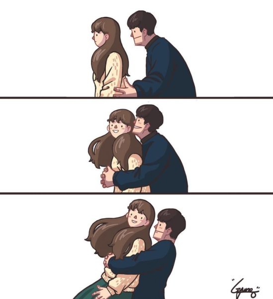 Комиксы о влюбленной паре