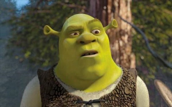 Удивленное лицо Шрека