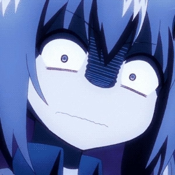 Испуганное лицо аниме