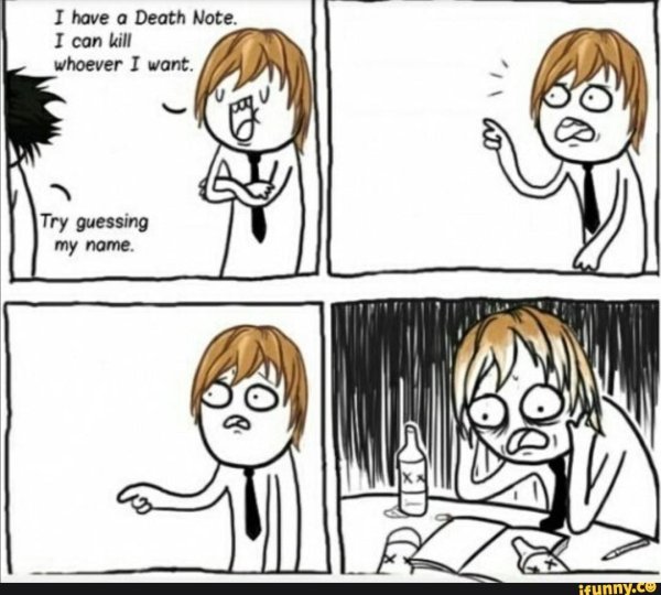 Тетрадь смерти мемы