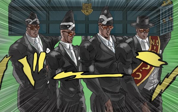 Негры в стиле Джоджо с гробом