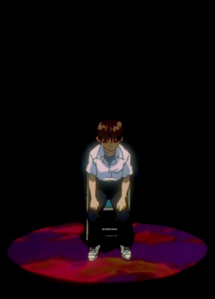 Евангелион Синдзи сидит на стуле