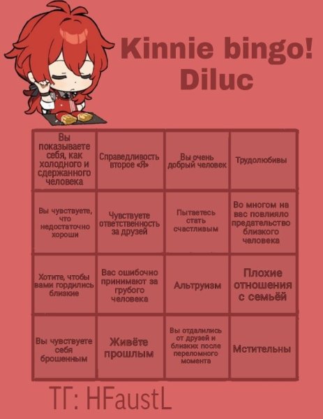 Бинго Геншин персонажи