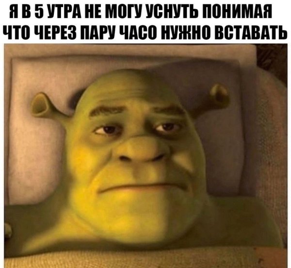 Шрек в кровати