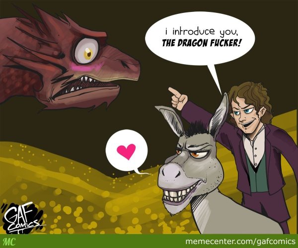 Шрек дракон и осел