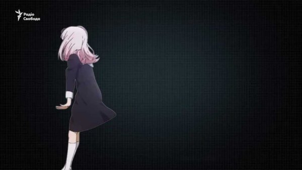 Аниме девочка на черном фоне