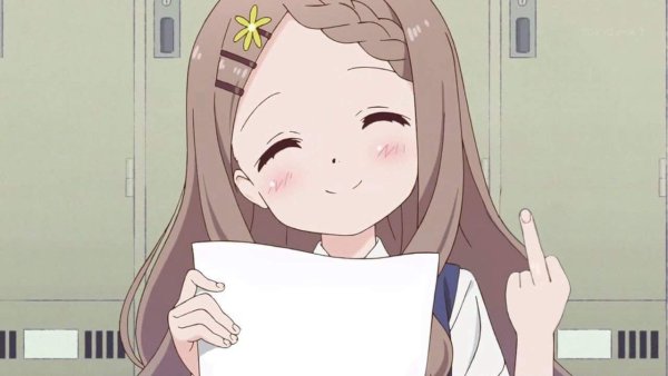 Аниме девушка показывает фак