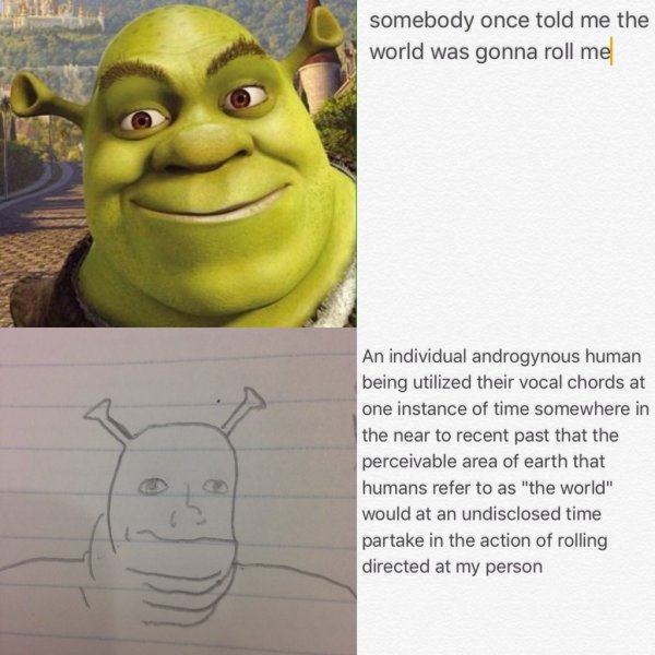 Шрек Somebody once