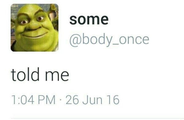 Shrek Somebody once told me