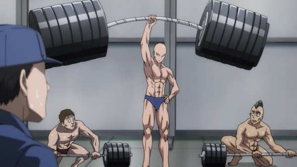 Сайтама со штангой