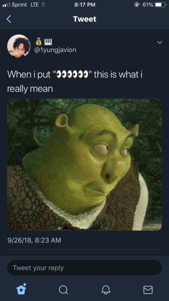 Удивленное лицо Шрека