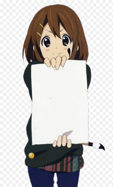 Аниме девочка с листком