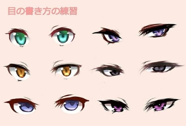 Аниме глаза референс