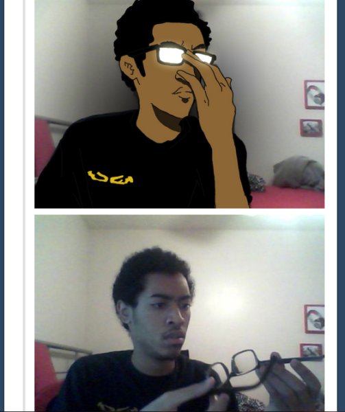 Аниме чел поправляет очки