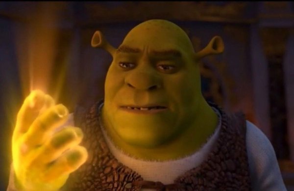 Шрек с золотой рукой