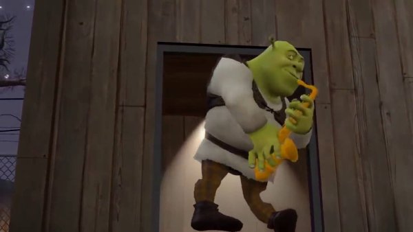 Шрек с саксофоном