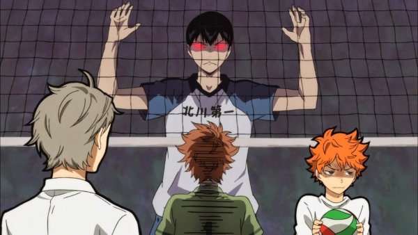 Прикольные кадры из аниме волейбол