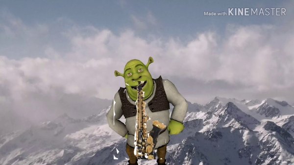 Шрек с саксофоном
