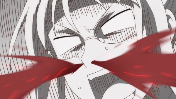 Аниме девочка с кровью из носа